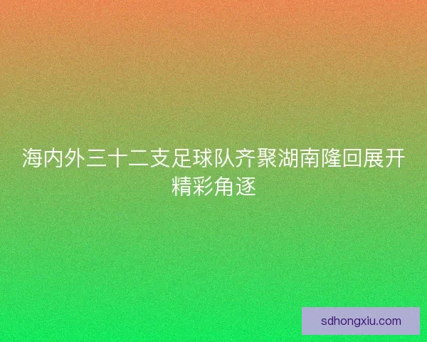 海内外三十二支足球队齐聚湖南隆回展开精彩角逐